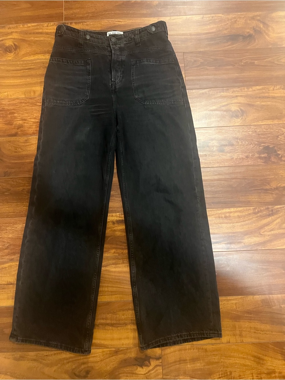 We The Free High-Rise Wide-Leg Jeans — Black